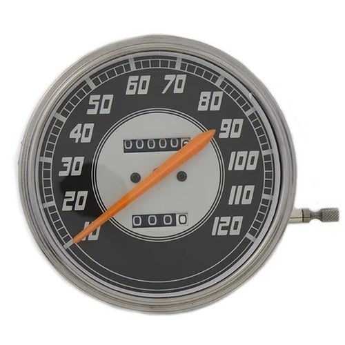 V-Twin 39-0426 Replica 2:1 Speedometer with Orange Needle