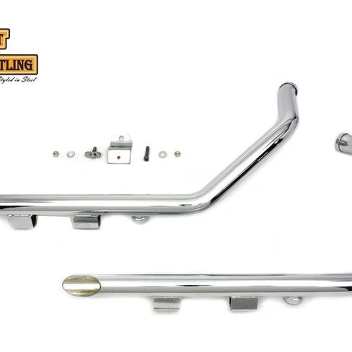 V-Twin 30-0071 Wyatt Gatling Exhaust Drag Pipe Set Slash Cut