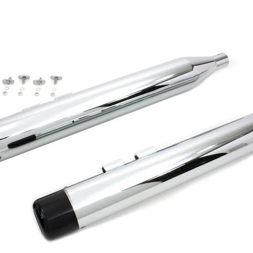 V-Twin 30-3183 Muffler Set with Black Hollow Point End Tips
