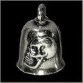 Pewter Motorcycle Gremlin Bell Side Skull Face Made in the Usa