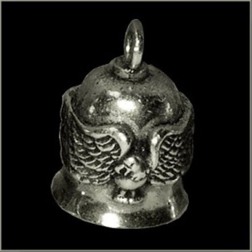 Pewter Motorcycle Gremlin Bell Eagle Spread Wings Made in the Usa