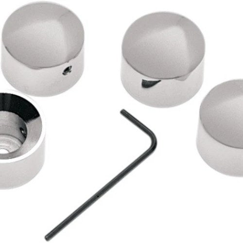 Drag Specialties 1902-0409 Chrome Head Bolt Covers for Evo Twin Cam & Sportster