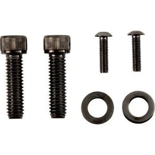 Drag Specialties 2401-1036 Black Chrome Rear Brake Control Knurled Bolt Kit