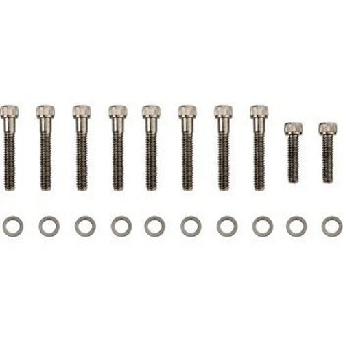 Black Chrome Transmission Side Cover Knurled Bolt Kit Harley M8 17-21 Touring