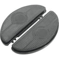 Drag Specialties 1621-0164 Black Vintage Half-moon Style Floorboards for Harley