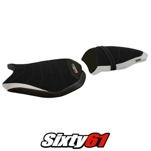 Ducati 848 / 1098 / 1198 2007-2013 Seat Cover Tappezzeria Velvet Comfort WH BL
