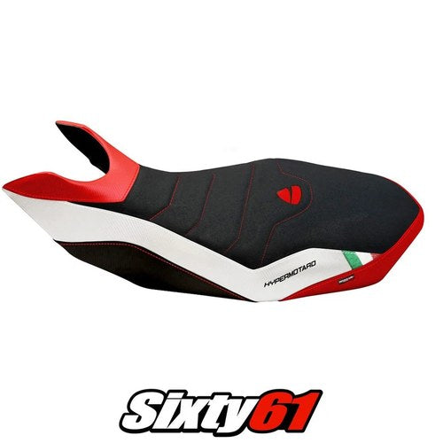 Ducati Hypermotard 796/1100/1100 Evo 2007 Seat Cover Tappezzeria Comfort RD WH