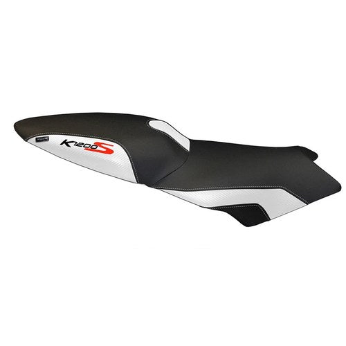 BMW K1200S 2004 2005 2006 2007 2008 Seat Cover Tappezzeria Comfort White Black