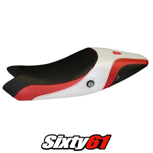 Ducati Monster 696 / 796 2008-2012 2013 2014 Seat Cover Tappezzeria White Red