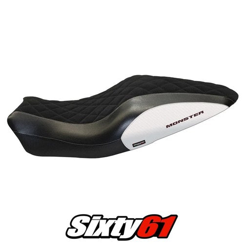 Ducati Monster 821 / 1200 2014-2016 Seat Cover Tappezzeria Velvet Comfort White
