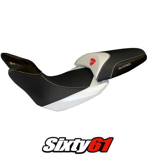 Ducati Multistrada 1200 2010 2011 Seat Cover Tappezzeria White Black