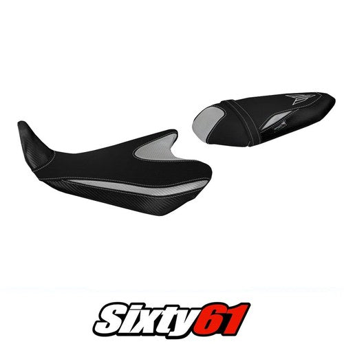 Yamaha MT-07 2014 2015 2016 2017 Seat Cover Tappezzeria Silver Black