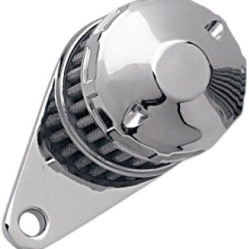 Drag Specialties DS-289515 Chrome Crankcase Vent Filter for Harley 3/8 I.D. Hose