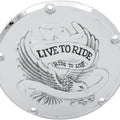 Drag Specialties 1107-0157 Chrome Live to Ride Eagle Derby Cover for Twin Cam