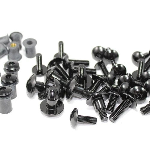 Yamaha Fzr 1000 1987-88 Black Aluminium Fairing Screen Bolt Kit FZR1000 Genesis