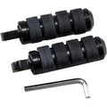 Drag Specialties 1603-0353 Black Softride Iso Male Mount Foot Pegs for Harley