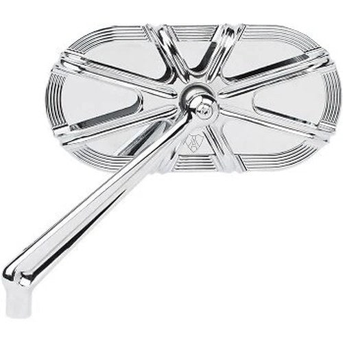 Arlen Ness Left Side Chrome 10-Gauge Caged Series Mirror for Harley (SOLD Each)