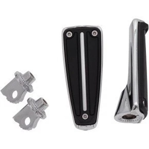 Ciro 61002 Chrome Rail Footpegs for Harley Male Mount