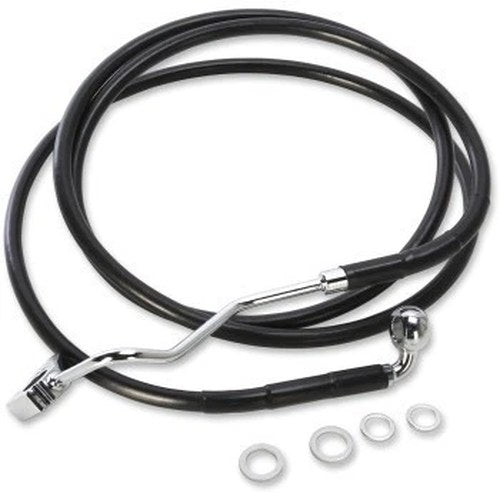Drag Specialties 1741-4507 Extended Length Black Vinyl Brake Line Kit +6"
