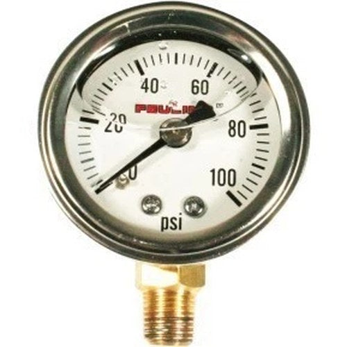 Feuling 9040 Oil Pressure Gauge Bottom Port- White Face