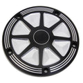 V-Twin 42-1543 Black Contrast Cut Derby Cover for Harley 5-Bolt Twin Cam 00-17