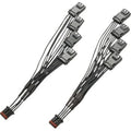 Ciro 40093 Front Lighting 4-Way Splitters for 14-24 Harley Touring