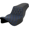Saddlemen 808-07E-17201 Step-Up Seat Extended Reach Blue Lattice Stitch - 08-24