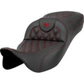 Saddlemen 808-07B-18404 RoadSofa Seat Extended Reach Red Stitch - 08-24 Touring