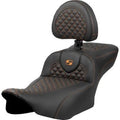Saddlemen 823-07-209B3 RoadSofa Seat Extended Reach w/ Backrest Orange Scale
