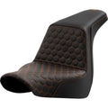 Saddlemen 818-29-17703 Step-Up Seat Orange Honeycomb Stitch for 18-24 Low Rider