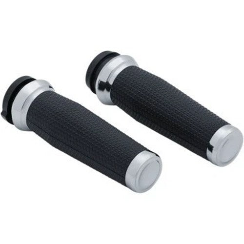 Kuryakyn 5942 Chrome Thresher Hand Grips for Harley Electronic Throttle Tbw