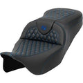 Saddlemen A808-07B-189BL Roadsofa Seat Blue Honeycomb Stitch for 08-23 Touring