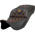 Saddlemen Roadsofa Extended Reach Seat Orange Lattice Stitch for 08-23 Touring