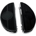 Drag Specialties 1621-0160 Vintage Half-Moon Style Floorboards for Harley Driver