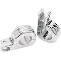 Drag Specialties 1611-2123 Chrome Two-Piece Footpeg Clamps for 1-1/4" Bar