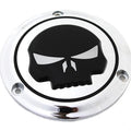 V-Twin Mfg. 42-0267 Chrome 3 Hole Skull Derby Cover for Big Twin 70-98