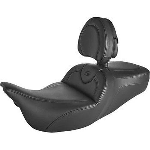Saddlemen 808-07B-187BR Black Roadsofa Seat w/ Backrest for 08-24 Touring