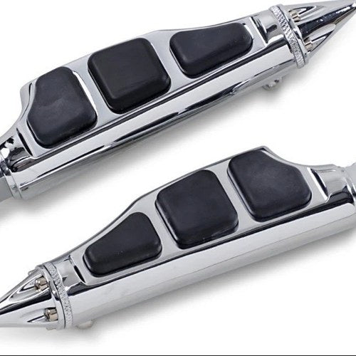 Kuryakyn 4475 Chrome Stiletto Foot Peg Set with Male Mount for Harley