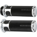 Arlen Ness 07-302 Fusion Chrome Slot Track Hand Grips for Harley Electronic Tbw