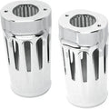 Arlen Ness 20-012 Chrome Deep Cut Aluminum Fork Boot Covers for 80-13 Touring