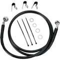 Drag Specialties 1741-2539 Extended +2" Length Black Brake Line Kit - 00-07 Flst