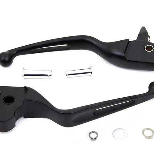 V-Twin 26-0799 Black Vortex Levers for Hydraulic Clutch Touring 14-16