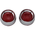 Kuryakyn 2109 Chrome Red Lens Deep Dish Bezels for Harley Deuce Style Signals