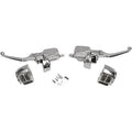 Chrome Handlebar Control Kit Master Cylinder Levers for Harley 96-06 Single Disc