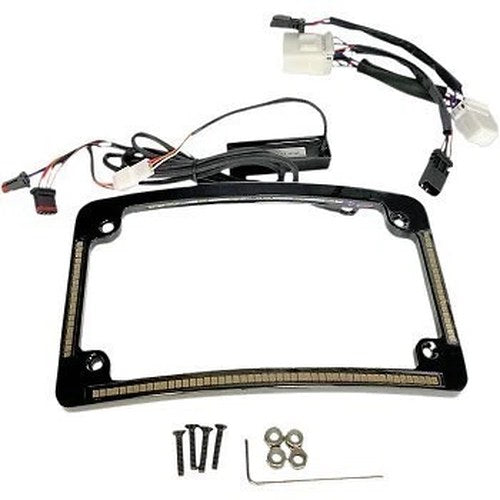 Custom Dynamics TF05-HD-B Plug & Play Run/Brake/Turn LED Radius License Plate