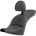 Saddlemen 818-30-182BR RoadSofa Seat w/ Backrest Lattice Stitch for 18-24 Fxbb