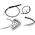 Burly Brand B30-1253 Jail Bar Cable Kit- 14" Handlebars - Black Vinyl