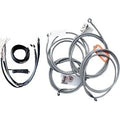 LA Choppers LA-8052KT2-19 Stainless Braided Cable/Brake Kit for 18-20" Apes