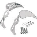 Drag Specialties Flame Teardrop Mirrors with Sculptured Stem for Harley