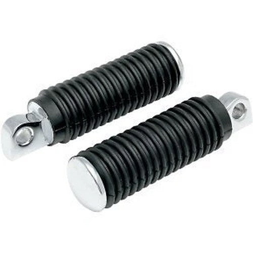 Drag Specialties DS-253406 Footpegs with Rubber Sleeves Chrome End Male Mount